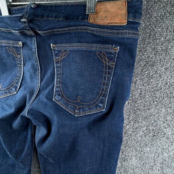 True Religion Women's Sz 29 Boot Cut Denim Blue Jeans Pants Designer Stretch - Picture 9 of 16